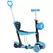 HOMCOM Adjustable Kids Toddler Scooter, with Removable Seat, Back Handle, Blue - 1