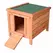 PawHut Wooden Rabbit Hutch Outdoor, Guinea Pig Hutch, Rabbit Hideaway, Cat House, Bunny Cage Small Animal House with Openable Roof, 51 x 42 x 43 cm, Natural - 1