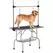 PawHut 42" Dog Grooming Table, Adjustable Pet Cat Drying Beauty Table with 2 Loops Storage Basket, Rubber Top, Black - 1