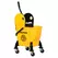 HOMCOM 25L Mop Bucket, with Wringer, Wheels and Handle - Yellow - 1