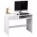 HOMCOM Compact Computer Desk, Study Table with Drawer and Storage Compartment, Writing Workstation, White - 1