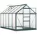 Outsunny 6 x 10ft Polycarbonate Greenhouse, Large Walk-In Green House with Slide Door and Window, Garden Plants Grow House with Aluminium Frame and Foundation, Dark Green - 1