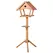 PawHut Wooden Bird Table Freestanding Feeding  Station for Garden Outside ,139H cm, Natural - 1