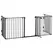 PawHut 5 Panels Pet Playpen Metal Fence w/ Walk Through Door - Black - 1
