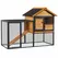 PawHut Rabbit Hutch Guinea Pig Hutch Wood-metal Elevated Guinea Pig House Pet Bunny Cage for Outdoor 122 x 63 x 92cm Light Yellow - 1