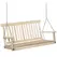 Outsunny Outdoor Wooden Swing Bench 2-Seater Porch Swing Chair Hanging Hammock Garden Furniture, Natural - 1