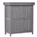 Outsunny Small Shed, Wooden Garden Shed with Openable Hinged Roof and Removable Shelf, Outdoor Tool Storage Cabinet Chest with Double Doors, 74 x 43 x 88 cm, Grey - 1