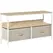HOMCOM TV Stand Cabinet with 2 Foldable Drawers - Maple Colour - 1
