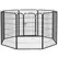 PawHut 8 Panels Heavy Duty Puppy Playpen, for Large, Medium Dogs, Indoor and Outdoor Use - Black - 1