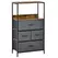 HOMCOM 4 Drawer Storage Chest Unit Home Cabinet w/ Shelves Home Living Room Bedroom Entryway Living Furniture, Black - 1