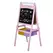 HOMCOM Kids Easel 3 in 1 Wooden Art Easel with Paper Roll Double-Sided Chalkboard & Whiteboard with Storage Baskets for Toddler Girls, Pink - 1