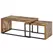 HOMCOM Nesting Coffee Table Set of 2, Industrial Stacking Side End Tables with Metal Frame for Living Room, Bedroom, Rustic Brown - 1