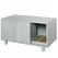 PawHut Wooden Cat Litter Box Enclosure & House with Nightstand/End Table Design, Scratcher, & Magnetic Doors, Grey - 1