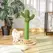 PawHut Cat Tree Cactus Sisal Scratching Post for Indoor Cats Play Tower Kitten Furniture with Hanging Ball Interactive Fun Roller Exerciser 32 x 32 x 60cm - 1