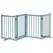 PawHut Pet Gate Wooden Foldable Dog Safety Barrier w/ 4 Panels for Small and Medium Dogs Blue - 1