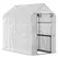 Outsunny Walk In Greenhouse with 2-Tier Shelves, Roll up Zip Panel Door, Garden Polytunnel Steeple Grow House for Outdoor, 6 x 4 x 6ft White - 1
