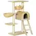 PawHut Cat Tree Tower for Indoor Cats Kitten Activity Centre Scratching Post w/ Hammock House Basket Ladder - Beige - 1