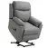 HOMCOM Faux Leather 70° Electric Riser Recliner Chair - Grey - 1