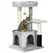 PawHut Cat Tree for Indoor Cats Climbing Tower Kitten Scratch Post Activity Center Kitten, Grey - 1