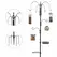 Pawhut Bird Feeding Station Kit, Wild Bird Feeder Pole with 6 Hooks, 4 Hanging Feeders for Peanuts, Seed, Fat Balls, for Garden, Outdoor, Black - 1