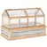 Outsunny Raised Garden Bed with Greenhouse Top, Garden Wooden Cold Frame Greenhouse Flower Planter Protection with 2 Independent Roofs, 122x 61 x 82cm, Natural - 1
