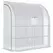 Outsunny Walk-In Lean to Wall Greenhouse with Windows and Doors, Outdoor Green House with 3 Tiers 4 Wired Shelves, 200L x 100W x 215Hcm, White - 1