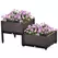 Outsunny 50cm x 50cm x 46.5cm Set of 2 41L Plastic Raised Garden Bed, Planter Box, Flower Vegetables Planting Container with Self-Watering Design and Drainage Holes for Patio Balcony - 1