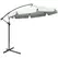 Outsunny 2.7m Garden Banana Parasol Cantilever Umbrella with Crank Handle and Cross Base for Outdoor, Hanging Sun Shade, Cream White - 1