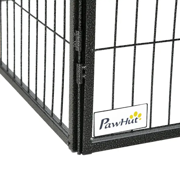 PawHut 12 Panels Heavy Duty Puppy Playpen, for Small Dogs, Indoor and Outdoor Use - Silver - 9
