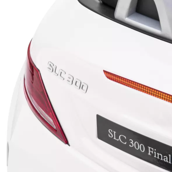 HOMCOM Benz SLC 300  Licensed 12V Kids Electric Ride On, with Music, Remote Control, LED Headlights, Horn, White - 9