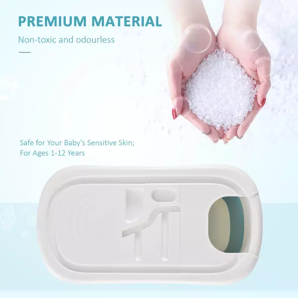 HOMCOM Foldable Bathtub Kids Bath Tub with Lid Large Freestanding Bathtubs Home Sauna for Toddler Children Teenage 1 - 12 Years - 3