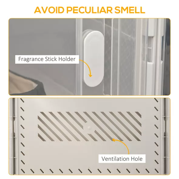 HOMCOM 18PCS Clear Shoe Box, Plastic Stackable Shoe Storage Box for UK/EU Size up to 12/46 with Magnetic Door for Women/Men, 28 x 36 x 21 cm - 5