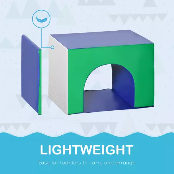 HOMCOM Seven-Piece Kids Soft Playset, for Toddlers - Multicoloured - 7