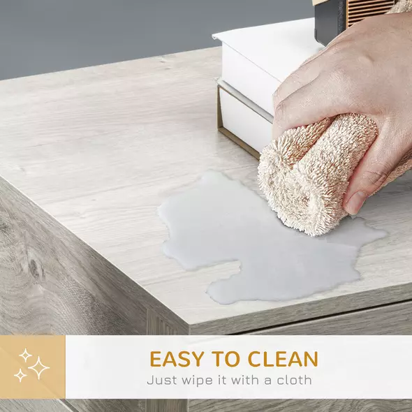 PawHut Dog Cage End Table with Two Doors, Drawer, for Medium Dogs - Grey - 7