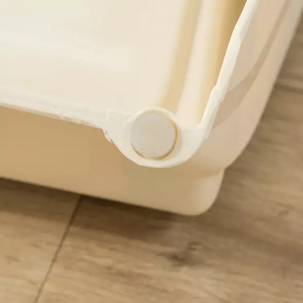 PawHut Foldable Four-Step Pet Stairs, for Cats, Small Miniature Dogs, with Non-Slip Mats 62 x 38 x 49.5cm - Beige - 9