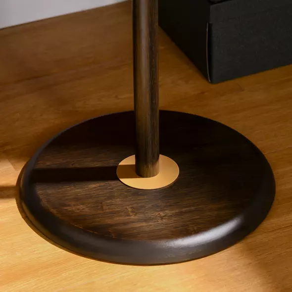 HOMCOM Vintage Coat Rack Stand Freestanding Hall Tree with 6 Hooks Bamboo Frame for Entryway Hallway Bedroom Walnut - 7