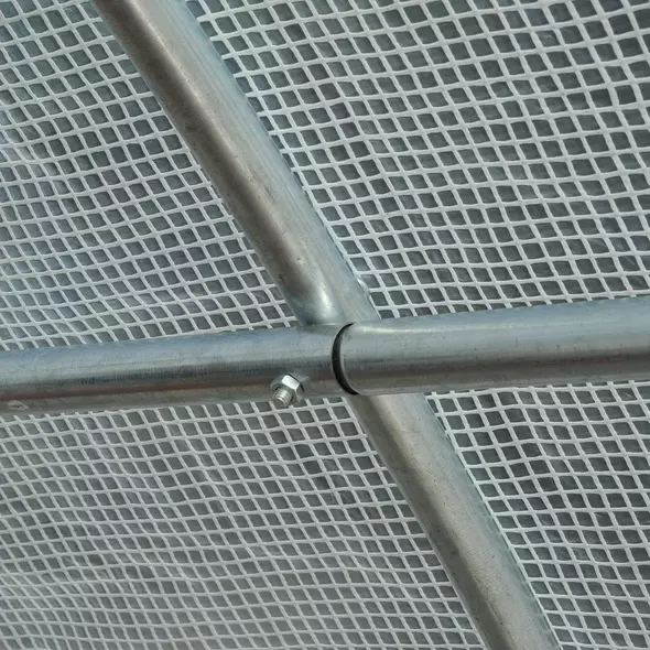 Outsunny 6 x 3 x 2 m Polytunnel Greenhouse, Walk in Polytunnel Tent with Metal Frame, Zippered Door and 8 Windows for Garden and Backyard, White - 9