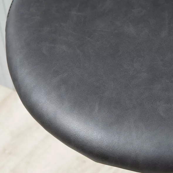 HOMCOM Bar Stools Set of 2, PU Leather Swivel Barstools with Backrest and Footrest for Kitchen, Counter, Breakfast Bar, Grey - 9