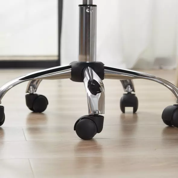 Vinsetto Office Chair, Armless Desk Chair, Adjustable Computer Swivel Chair with Rolling Wheels and Mesh Back for Home Work Study, Black - 9