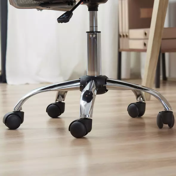 Vinsetto Office Chair, Armless Desk Chair, Adjustable Computer Swivel Chair with Rolling Wheels and Mesh Back for Home Work Study, Grey - 9