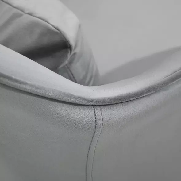 Vinsetto Velvet Office Chair, Desk Chair, Makeup Vanity Chair with Massage Lumbar Pillow and Rolling Wheels for Bedroom and Home, Grey - 9