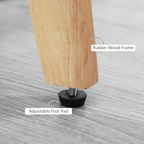 HOMCOM Modern One Seater Sofa for Living Room, Linen Fabric Small Couch with Rubber Wood Frame, Armrests, Lattice Pattern, Upholstered Armchair, Beige - 6