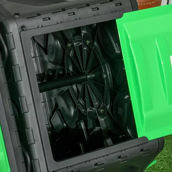 Outsunny 130L Double Chamber Composter - Black - 8