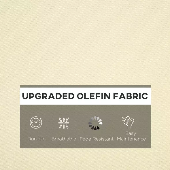 Outsunny Outdoor Seat and Back Cushion Set Patio Deep Seating Chair Replacement Cushion - 4