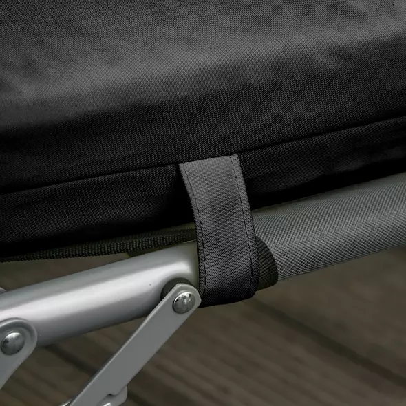 Outsunny Set of 2 Sun Lounger Cushions, Replacement Cushions for Rattan Furniture with Ties, 196 x 55 cm, Cushion ONLY, Black - 8