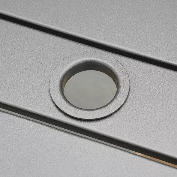 Outsunny 94 x 94 cm Garden Table with Parasol Hole, Outdoor Dining Garden Table for Four with Slatted Metal Plate Top, Black - 8