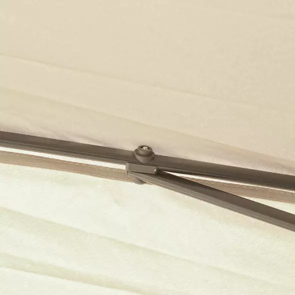 Outsunny 3.3 x 3.3m Pop Up Gazebo, Double Roof Foldable Canopy Tent with Zipped Mesh Sidewalls, Height Adjustable and Carrying Bag, Event Tent for Patio Garden, Beige - 9