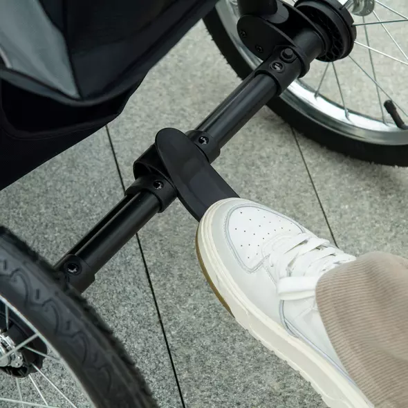 PawHut Foldable Pet stroller, Dog Buggy with Three Wheels, for Small/Medium Dogs, Grey - 8