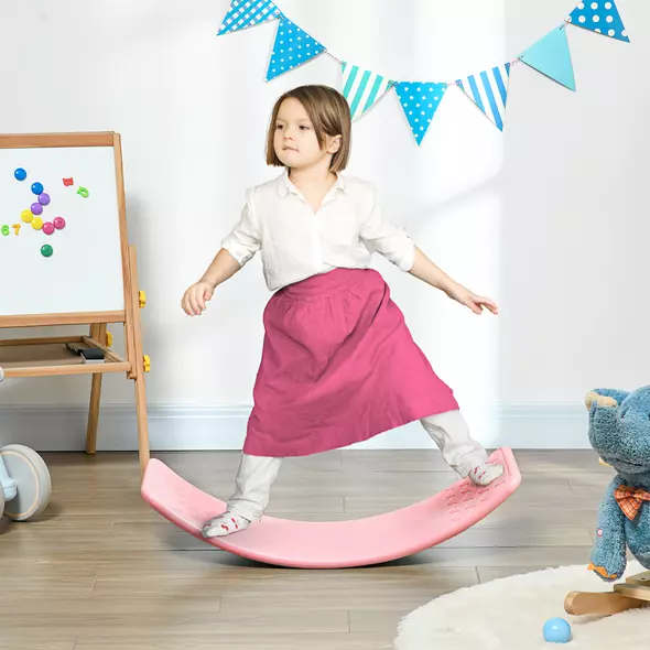 ZONEKIZ Balance Board, Kids Wobble board, for Ages 3-6 Years - Pink - 2