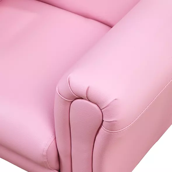 HOMCOM Toddler Chair Single Seater Kids Sofa Set, 54 x 42 x 41cm, Kids Sofa with Stool, Pink - 8